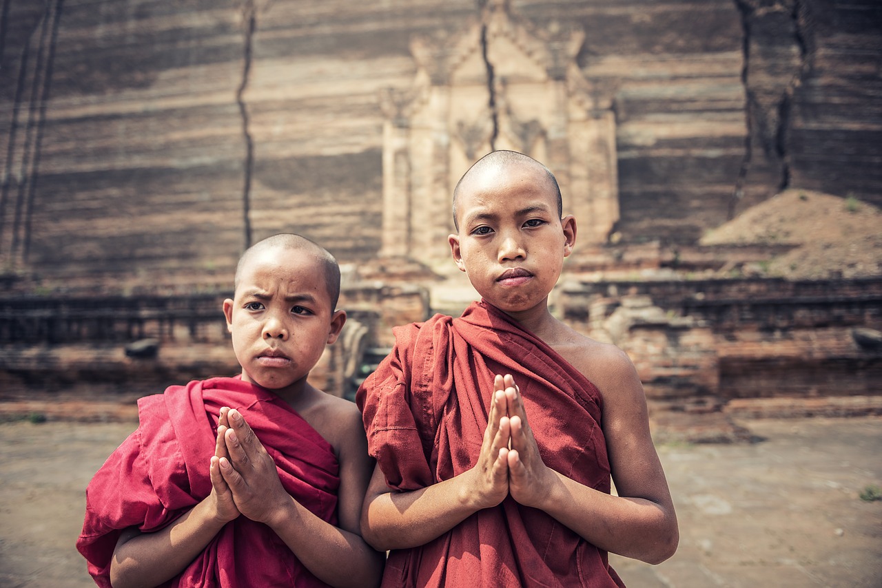 Myanmar Burma Burmese Boy Monks