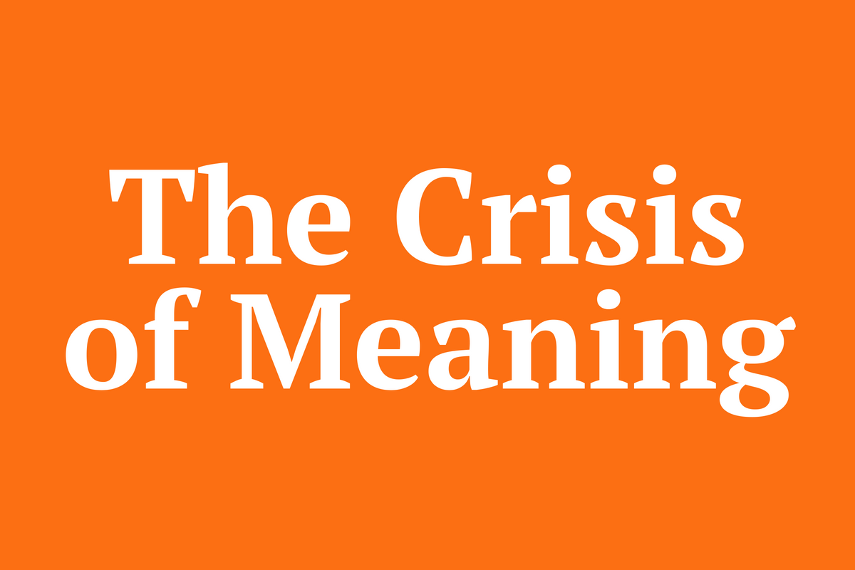 The Crisis Of Meaning